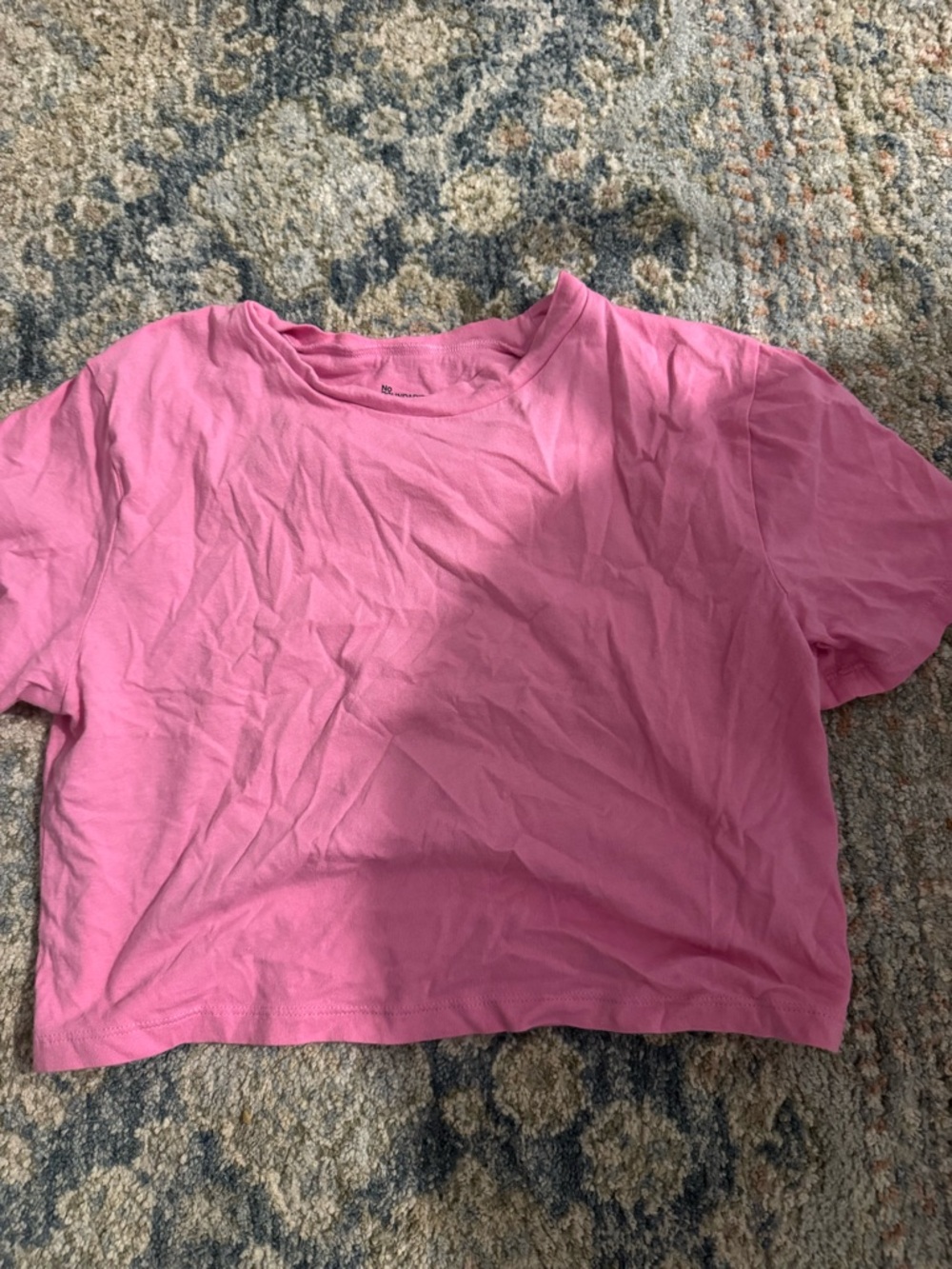 No Boundaries Pink Crewneck Crop Top